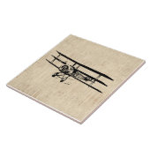 Vintages Flugzeug Altes antikes Flugzeug Illustrat Fliese (Seite)