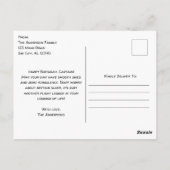 Vintages Flugzeug - Antiker Flugverkehr Geburtstag Postkarte (Rückseite)