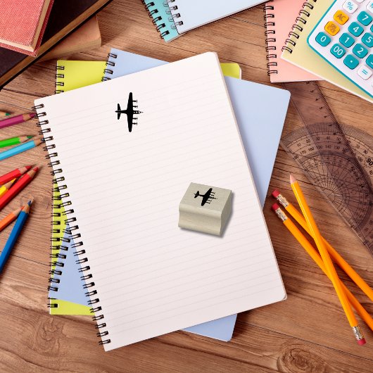 Vintages Flugzeug B-17: Militärische Luftfahrt Gummistempel