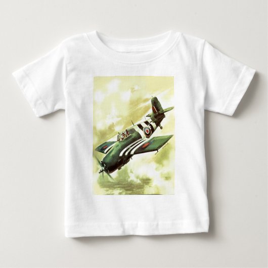 Vintages Flugzeug Baby T-shirt (Vorderseite)