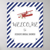Vintages Flugzeug Begrüßungspapier Poster (Vorne)