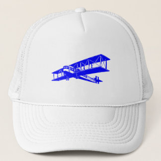 Vintages Flugzeug - Blau Truckerkappe