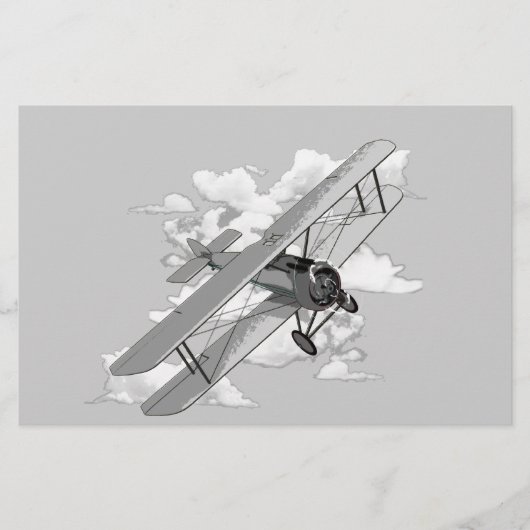 Vintages Flugzeug Briefpapier (Vorderseite)