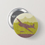Vintages Flugzeug Button (Vorne & Hinten)