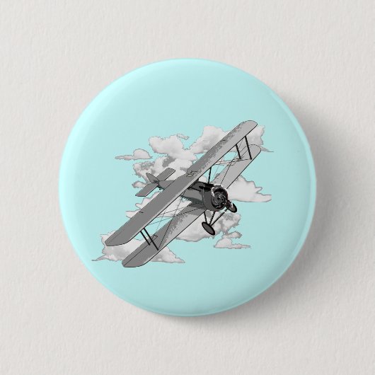 Vintages Flugzeug Button (Vorderseite)