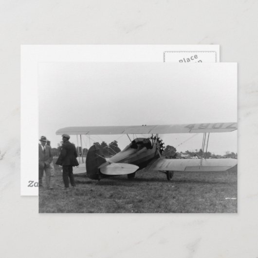 Vintages Flugzeug der Cessna-20 Postkarte (Vorne/Hinten)