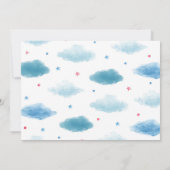 Vintages Flugzeug Einladung zum ersten Geburtstag (Rückseite)