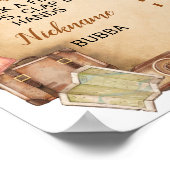 Vintages Flugzeug - Erste Geburtstagsfeier Poster (Ecke)