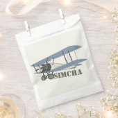 Vintages Flugzeug - Fahnen Geschenktütchen (Ausgeschnitten)