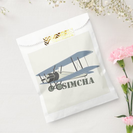 Vintages Flugzeug - Fahnen Geschenktütchen (Versiegelt)