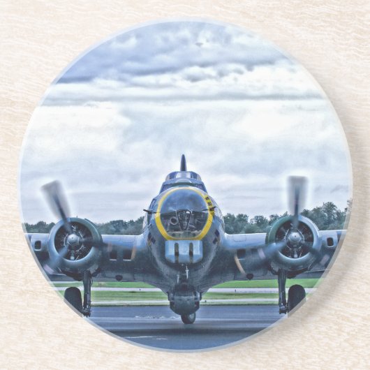 Vintages Flugzeug-Fliegen des Flugzeug-B17 Getränkeuntersetzer (Vorne)