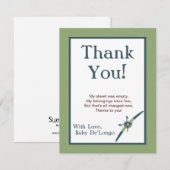 Vintages Flugzeug Flug Dankeschön Karte (Vorne/Hinten)