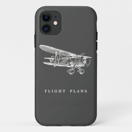 Vintages Flugzeug, Flug-Pläne Case-Mate iPhone Hülle (Rückseite)