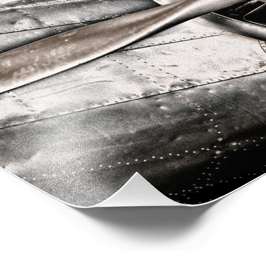 Vintages Flugzeug Fotodruck (Ecke)