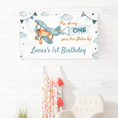 Vintages Flugzeug Geburtsdatum Bannerzeit Fliegen Banner (Insitu)