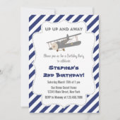 Vintages Flugzeug Geburtstagsparty Einladung (Vorderseite)