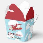 Vintages Flugzeug GefälligkeitsBox Rotes Flugzeug Geschenkschachtel (Geöffnet)