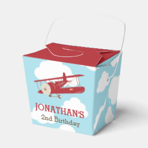 Vintages Flugzeug GefälligkeitsBox Rotes Flugzeug  Geschenkschachtel