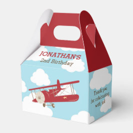 Vintages Flugzeug Gefälligkeitsboxen (rot) Geschenkschachtel