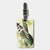 Vintages Flugzeug Gepäckanhänger (Vorderseite vertikal)