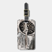 Vintages Flugzeug Gepäckanhänger (Vorderseite vertikal)