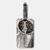 Vintages Flugzeug Gepäckanhänger (Rückseite vertikal)