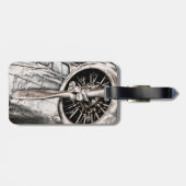 Vintages Flugzeug Gepäckanhänger (Rückseite horizontal)