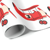 Vintages Flugzeug Geschenkpapier (Rolleneckpunkt)