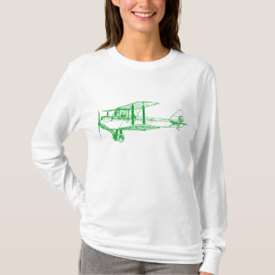 Vintages Flugzeug - Grasgrün T-Shirt