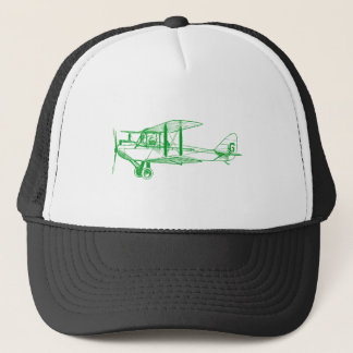 Vintages Flugzeug - Grasgrün Truckerkappe
