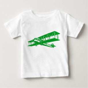 Vintages Flugzeug - grün Baby T-shirt