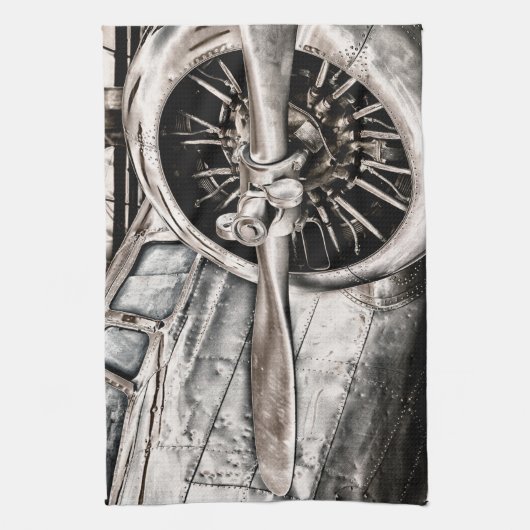 Vintages Flugzeug Handtuch (Vertikal)