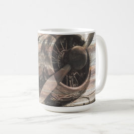 Vintages Flugzeug Kaffeetasse