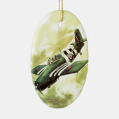 Vintages Flugzeug Keramikornament (Rechts)