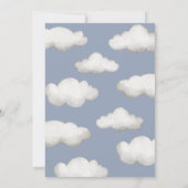 Vintages Flugzeug Kinderdusche Einladung | Baby Bo (Rückseite)