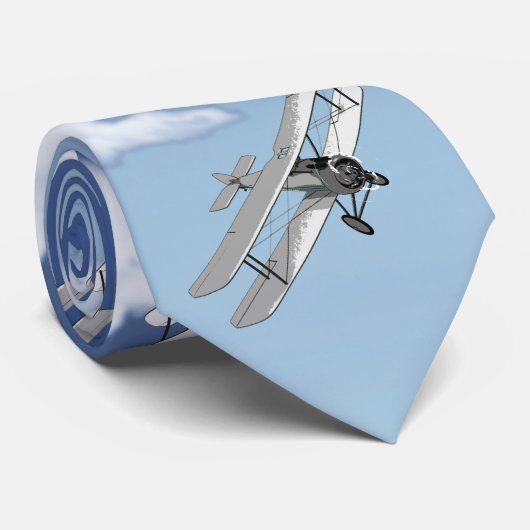 Vintages Flugzeug Krawatte (Gerollt)