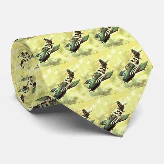 Vintages Flugzeug Krawatte (Gerollt)