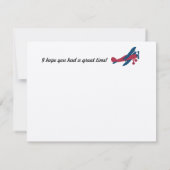 Vintages Flugzeug Luftpost Vielen Dank Dankeskarte (Rückseite)