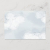 Vintages Flugzeug mit Babydusche Begleitkarte (Rückseite)