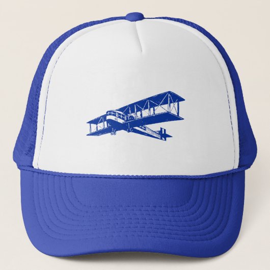 Vintages Flugzeug - Navy Blue Truckerkappe (Vorderseite)