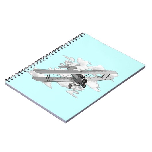 Vintages Flugzeug Notizblock (Linke Seite)