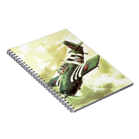 Vintages Flugzeug Notizblock (Rechte Seite)