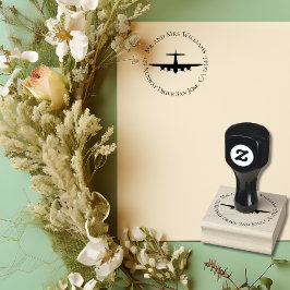 Vintages Flugzeug P-51 Mustang Military Aviation Gummistempel