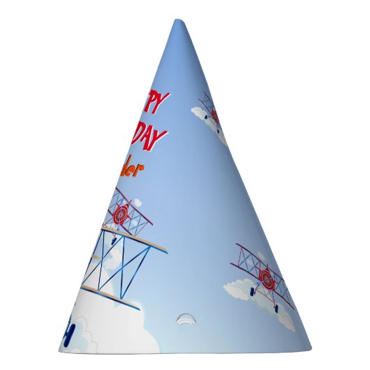 Vintages Flugzeug Party Partyhütchen (Rechts)