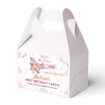 Vintages Flugzeug Pink Girl Geburtstagskarte