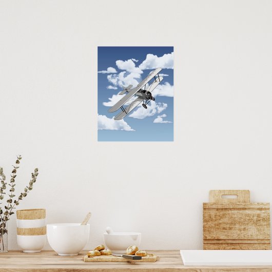 Vintages Flugzeug Poster (Küche)