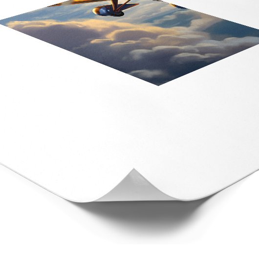 Vintages Flugzeug Poster (Ecke)