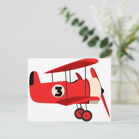 Vintages Flugzeug Postkarte (Stehend Vorderseite)