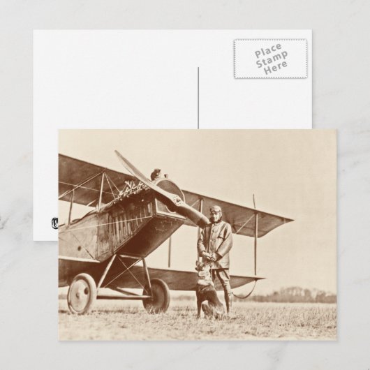 Vintages Flugzeug Postkarte (Vorne/Hinten)