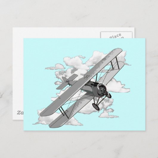 Vintages Flugzeug Postkarte (Vorne/Hinten)